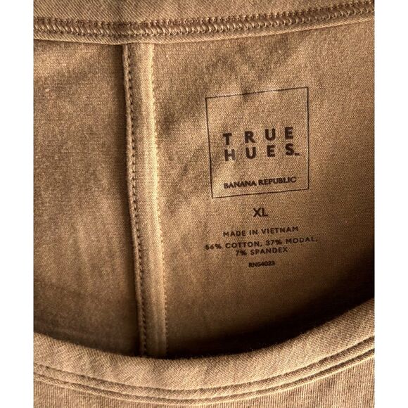 TRUE HUES. Banana Republic Nutmeg Woman XL Soft Cotton Modal Spandex Top #F - Picture 3 of 4